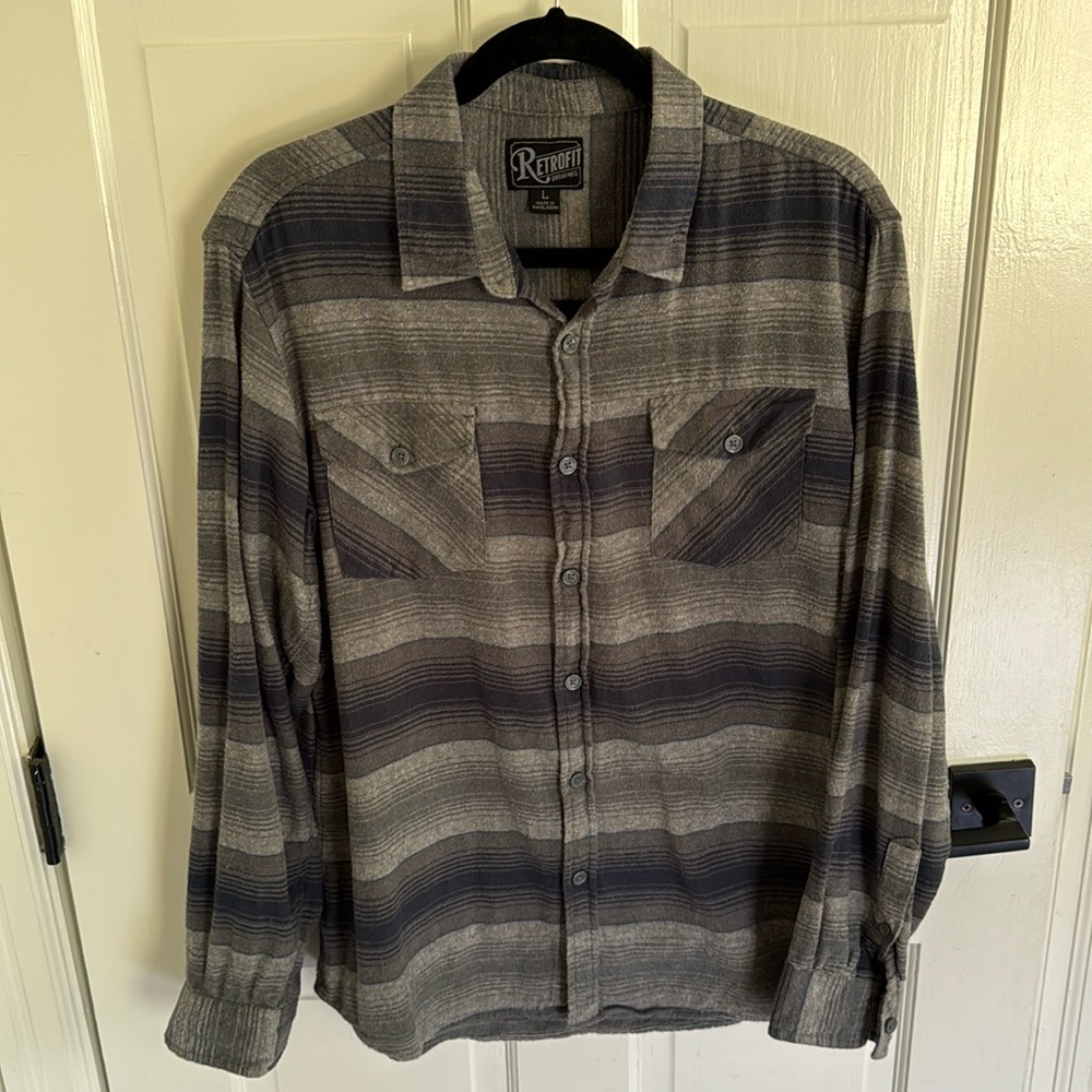 Retrofit Brand striped flannel (size L)